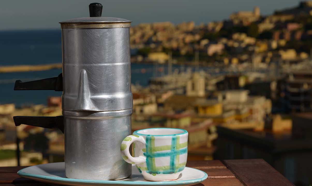 Neapolitan Coffee Maker in Aluminum and Other Objects, Italy